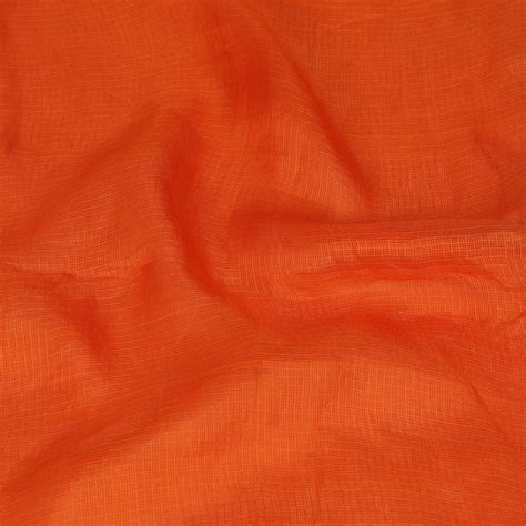 Buy Orange Color Handwoven Kota Silk Stole 53024/13 | FFAB