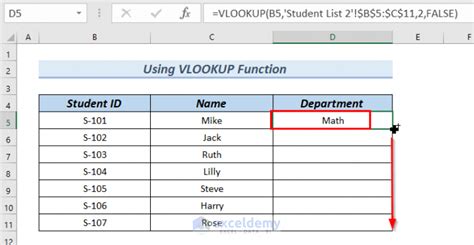 Image result for How to Do VLOOKUP in Excel Using Two Sheets