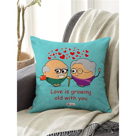 Buy Indigifts Love Is Growing Printed Cushion Online