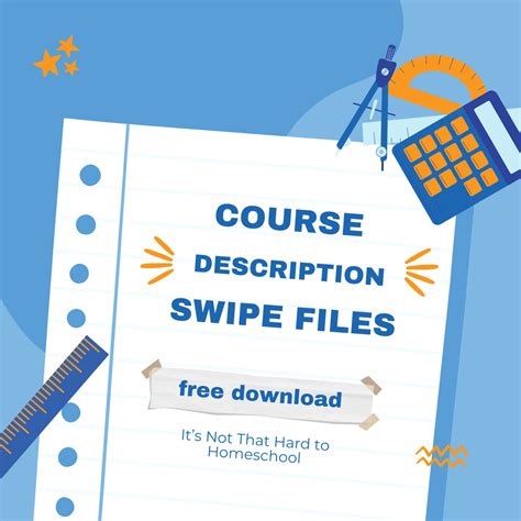 Course Descriptions Swipe File – Its Not That Hard to Homeschool