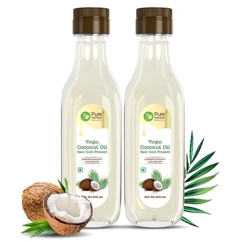 Pure Nutrition Organic Raw Cold Pressed Virgin Coconut Oil | 100% Pure ...