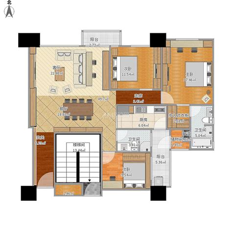 12x12米占地120平方米二层房子设计图_实用美观带阳台小别墅 - 二层别墅设计图 - 别墅图纸商城