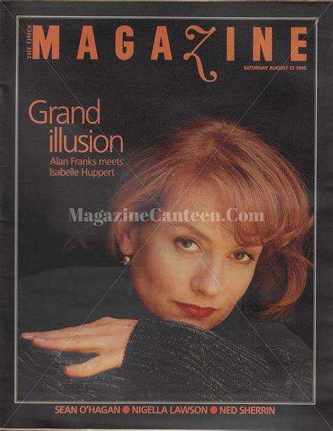 The Times Magazine - Isabelle Huppert Laura de Palma – magazine canteen