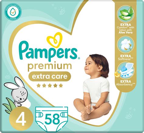 Pampers Premium EXTRA CARE Taped Diapers, Size 4, 9-18 kg, with Lotion ...