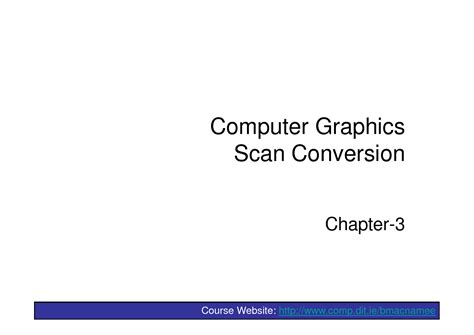 Scan Conversion in Computer Graphics and Multimedia 的图像结果