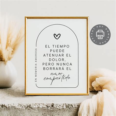 Spanish Funeral Sign, in Memory Poster, Memorial Tribute, Spanish Memorial PDF, Funeral Table ...