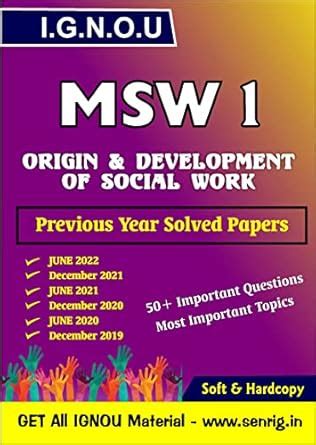 Buy IGNOU MSW 1 Previous Years Solved Question Papers Origin and ...