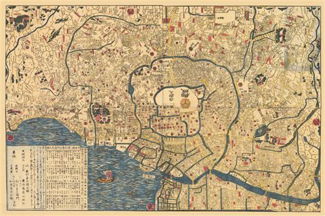 1861 Map of Tokyo or Edo, Japan - theVintageMapShop.com - the Vintage Map Shop, Inc.