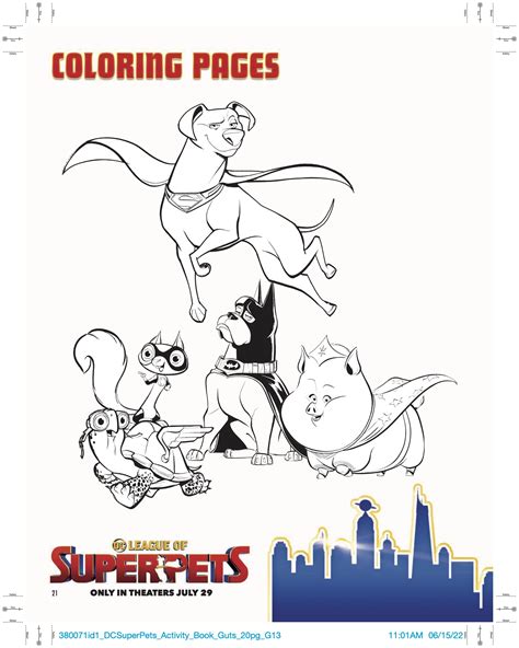 FREE Printable DC League of Super Pets Coloring Pages - Lola Lambchops