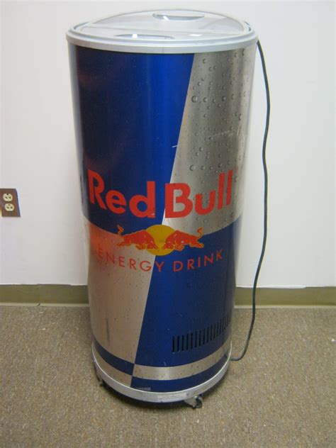 Sold Price: RED BULL ENERGY ROUND DRINK COOLER 42" TALL BY 18" WIDE ...