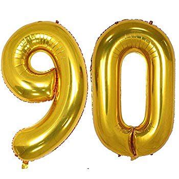 Gold Number 90 Balloon, 40 Inch - Walmart.com - Walmart.com