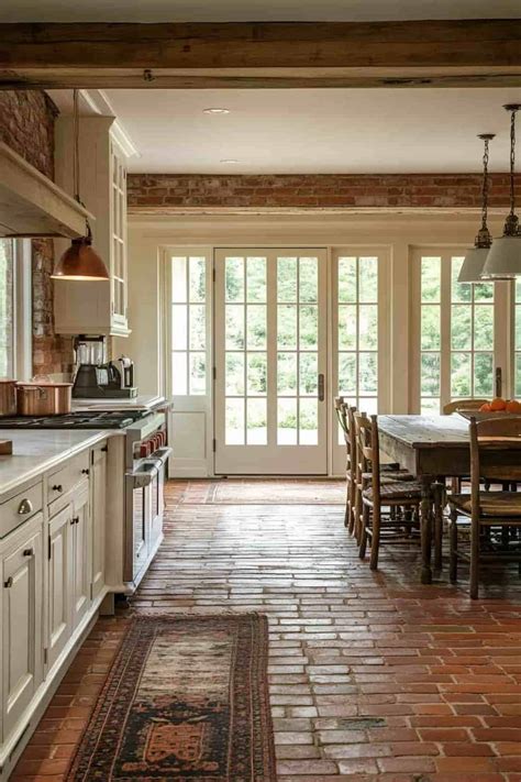Trending Farmhouse Brick Flooring For Every Space