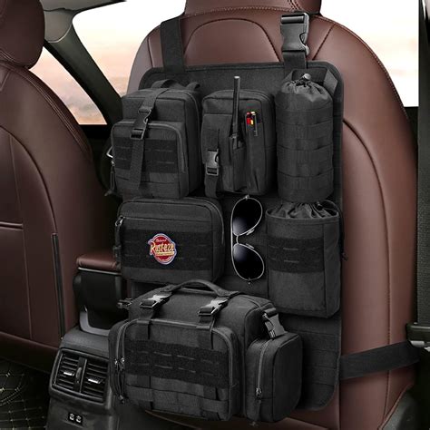Amazon.com: HODRANT Tactical Seat Back Organizer, Universal Car Seat Back Cover with 6 Different ...