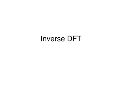 Image result for MATLAB Program to Perform Inverse DFT