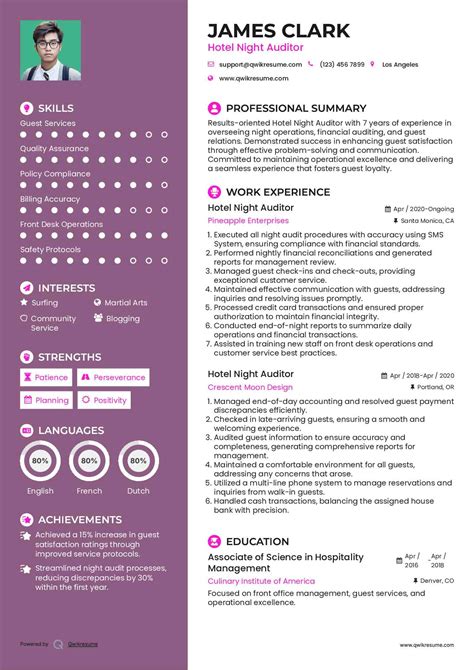 10+ Hotel Night Auditor Resume Samples & Templates for 2025
