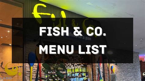 Fish & Co. Menu Prices Philippines 2026 [Updated] — All About ...
