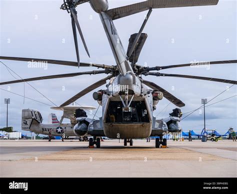 Editorial Image, CH-53E Super Stallion helicopter with visible troop ...