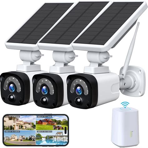 Amazon.com : 2.5K/4MP Solar Security Cameras Wireless Outdoor, Wireless ...