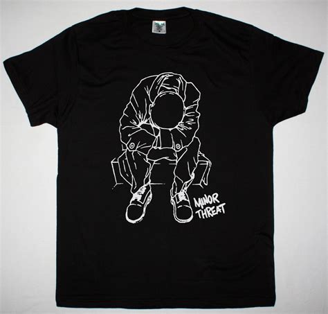 MINOR THREAT OUTLINE NEW BLACK T SHIRT - Best Rock T-shirts