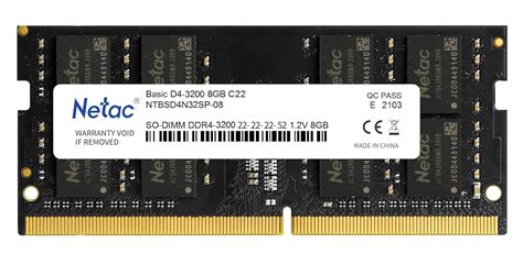 Amazon.in: Buy Netac Basic OS DDR4 8GB 3200MHz Laptop RAM | CL22 PC4 ...