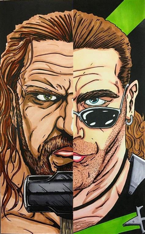 How To Draw Shawn Michaels And Triple H