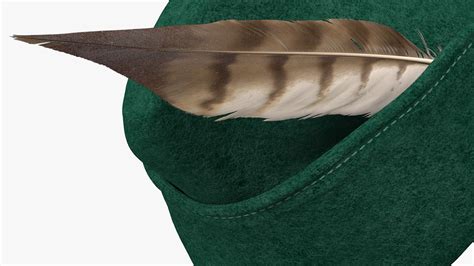 3D Robin Hood Cap with Feather Green model | 3D Molier International