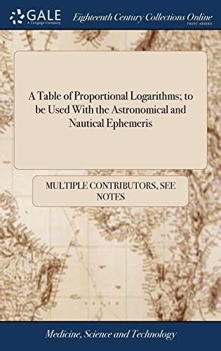 Buy A Table of Proportional Logarithms; to be Used With the ...