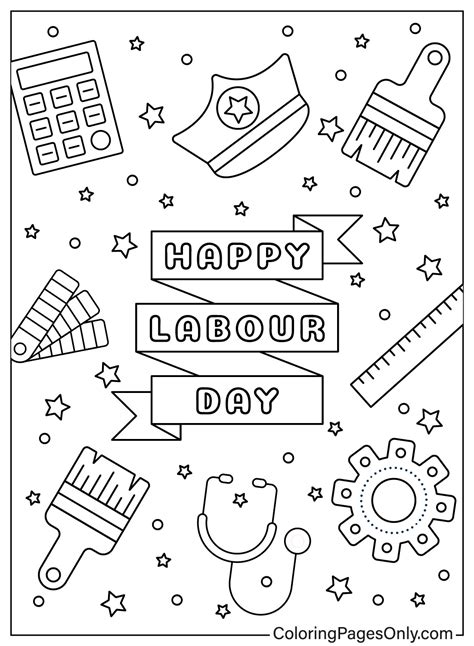 Free Labor Day Coloring Pages For Adults