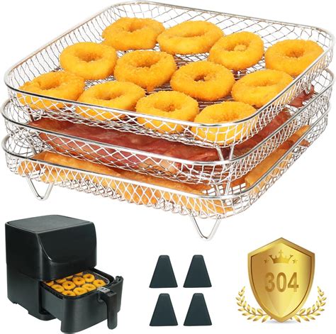 GWYXC Air Fryer Rack for Oven, 3 PCS Air Fryer Oven Accessories ...