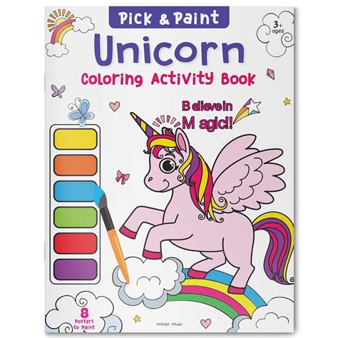 Pick And Paint Coloring Activity Book For Kids | Unicorn : Wonder House ...