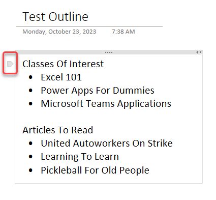 OneNote Collapse Text 的图像结果