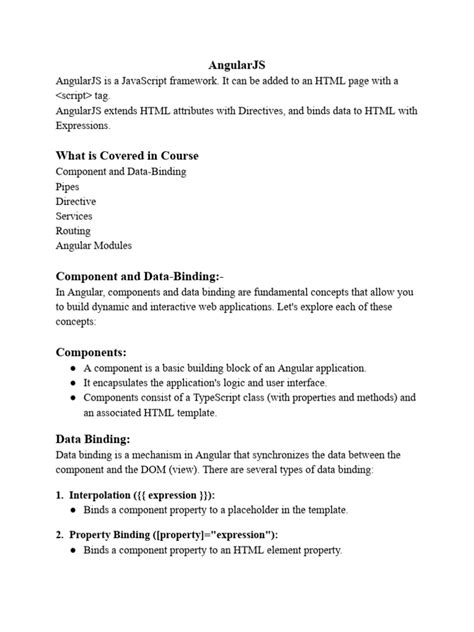 Angular Tutorial PDF 的图像结果