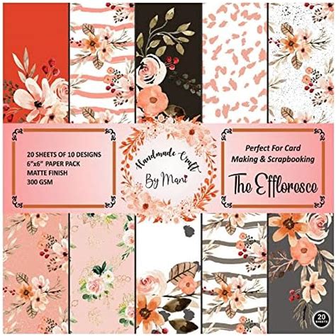 Dheett Scrapbooking Paperpack 6 Inches 20 Decorative Craft Scrapbook ...