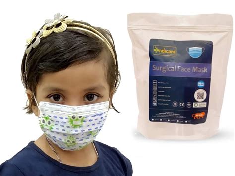 INDICARE|KIDS MASK|3 Ply Printed Surgical Kids Mask 3-8 years (Pack of ...