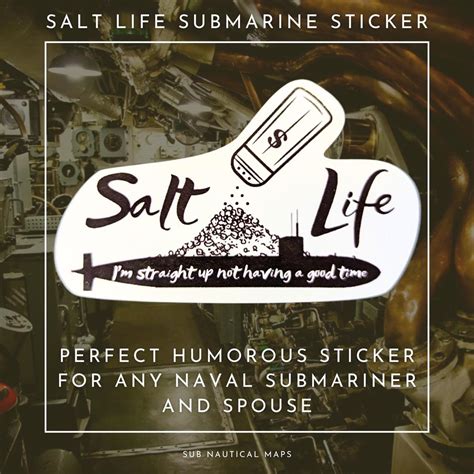 Funny Submarine Salt Life Sticker Fun Navy Submariner Sticker Sailor ...