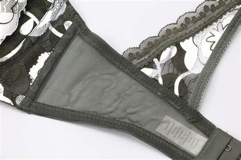 Buy Swbreety Women's Floral Lace Lingerie Set Thin Underwire Sexy Lace ...
