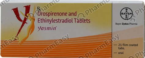 Yasmin Strip Of 21 Tablets: Uses, Side Effects, Price & Dosage | PharmEasy