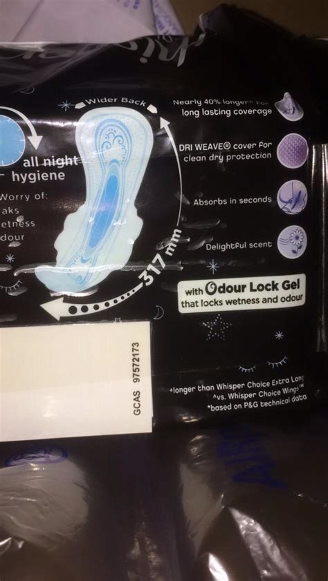 Buy Whisper Ultra Overnight Sanitary Pad For Women With Wings - Xxl ...