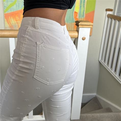 Women's White Trousers | Depop