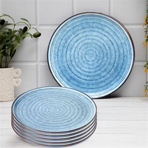Buy Anko Maison Stoneware Dinner Plate - Set of 6 | Light-Weight Daily ...