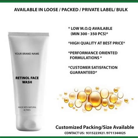 Private Labeling Services - Retinol Face Wash with Retinol and Bakuchi ...
