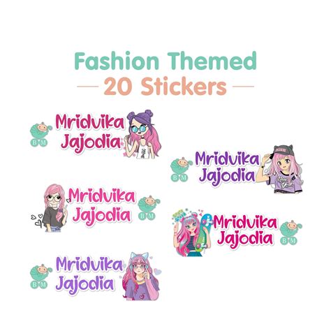 Baby Moo Fashion Personalised Name Self Adhesive Transparent Embossed
