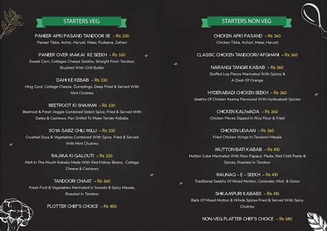 Menu at Avatara By Bhagirathi Resorts, Dehradun