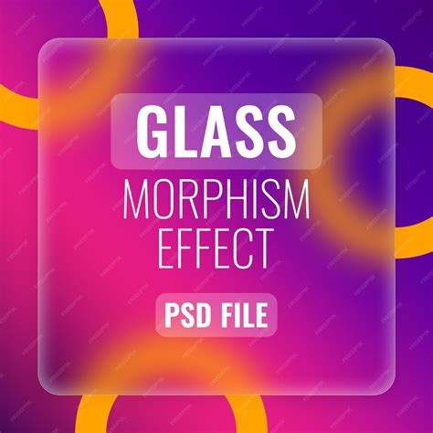 Psd glass morphism effect with gradient color background | Premium PSD