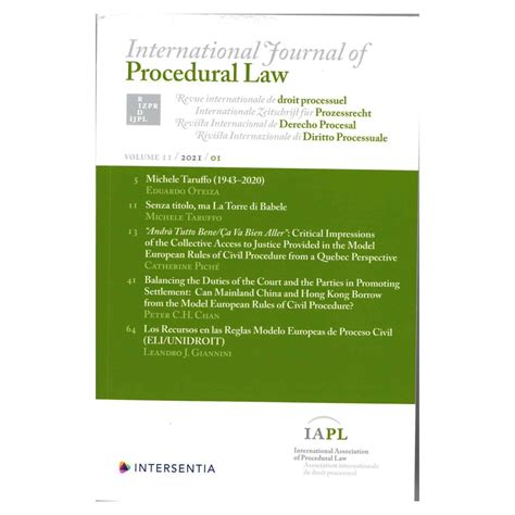 International Journey of Procedural Law