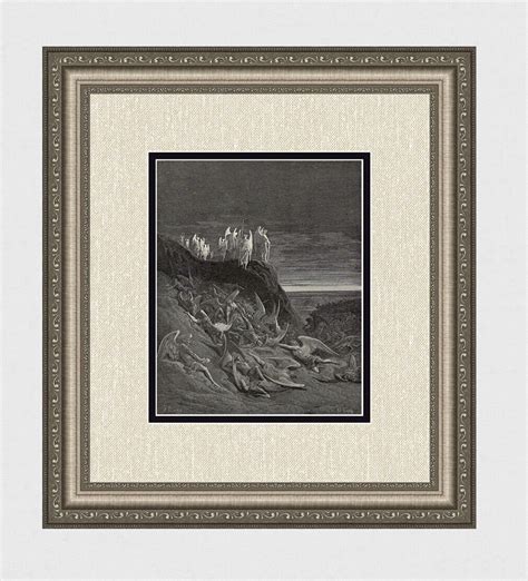 1800s Gustave Dore Paradise Lost Woodcut "'the Archangel Michael ...
