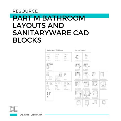 Part M Bathroom Layouts and Sanitaryware CAD Blocks