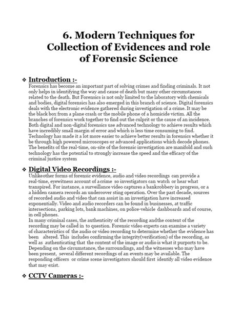 Image result for Evidence Collection Techniques