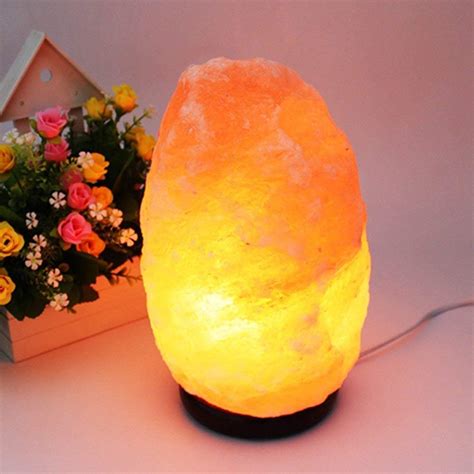 Buy Natural Hand Carved Crystal Himalayan Rock Salt Lamp with Amber ...