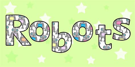 Robot Display Lettering (teacher made) - Twinkl